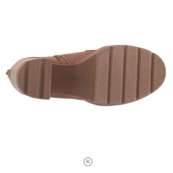 Dolce Vita Dixy Chunky Western Boho Block Heel Tan Lace Up Combat Boot Size 9 - Picture 5 of 5